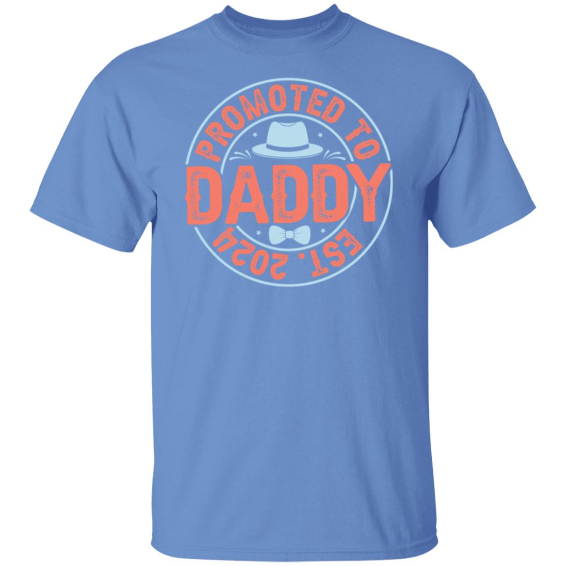 Promoted To Daddy Est 2024 Tee Tshirt Men's Father's Day Gifts Unisex T-Shirts