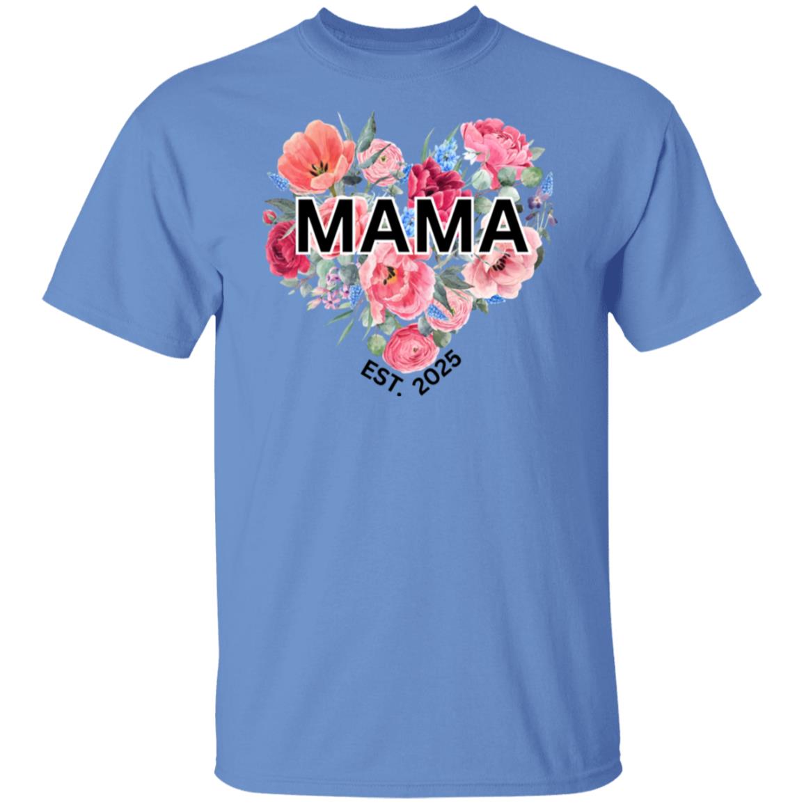 MAMA Est 2025 Tshirt Gifts Unisex T-Shirts for New Mommy's