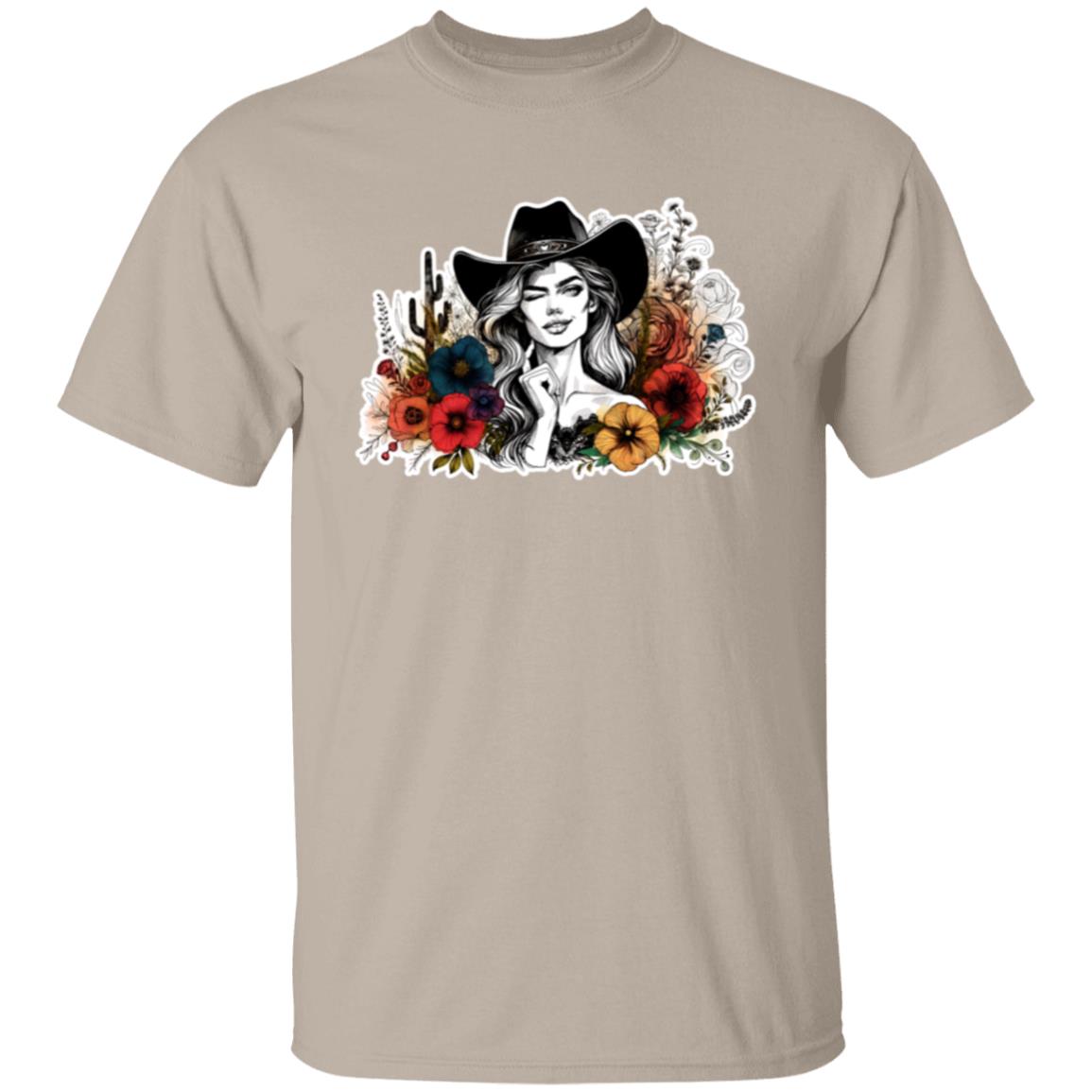 Floral Cowgirl Tee Shirt | Unisex T-Shirt in 4 Colors and 5 Sizes