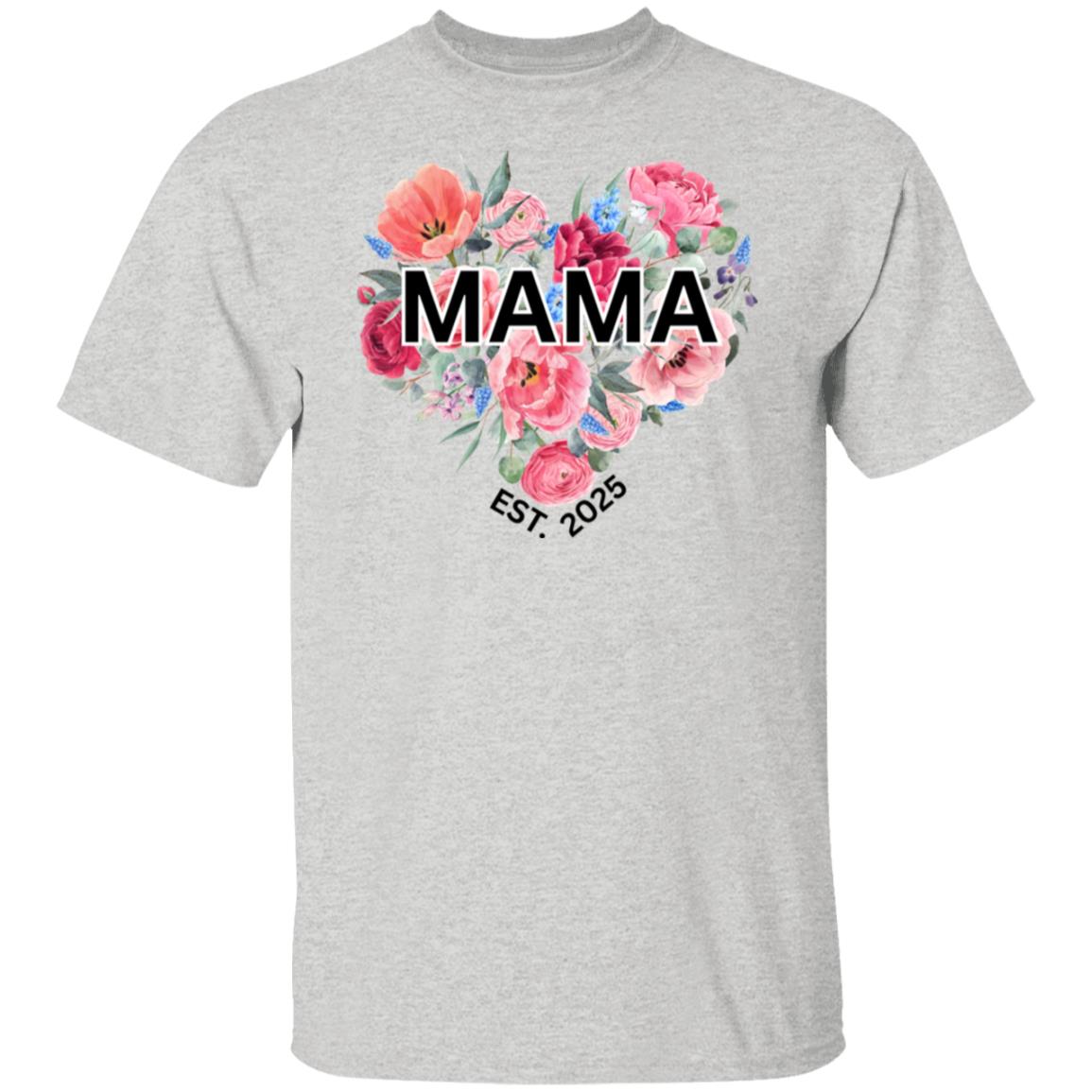 MAMA Est 2025 Tshirt Gifts Unisex T-Shirts for New Mommy's