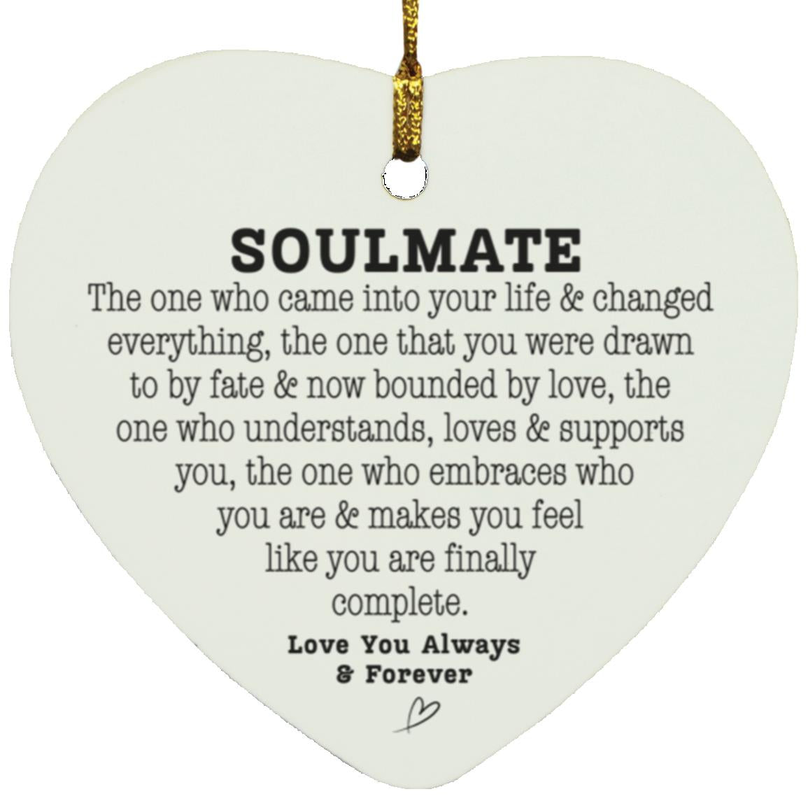 SOULMATE HEART SHAPED ORNAMENT-DESIGN 2