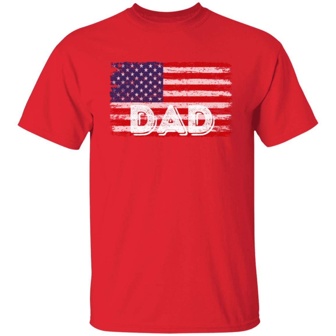 Dad American Flag with Noun on Back Side Tee Tshirt Men's Father's Day Gifts T-Shirts