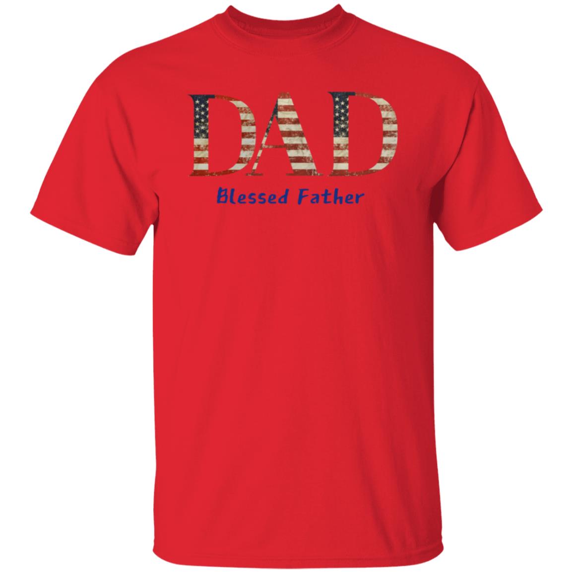 Dad American Blessed Father Tee Tshirt Men's Father's Day Gifts T-Shirts