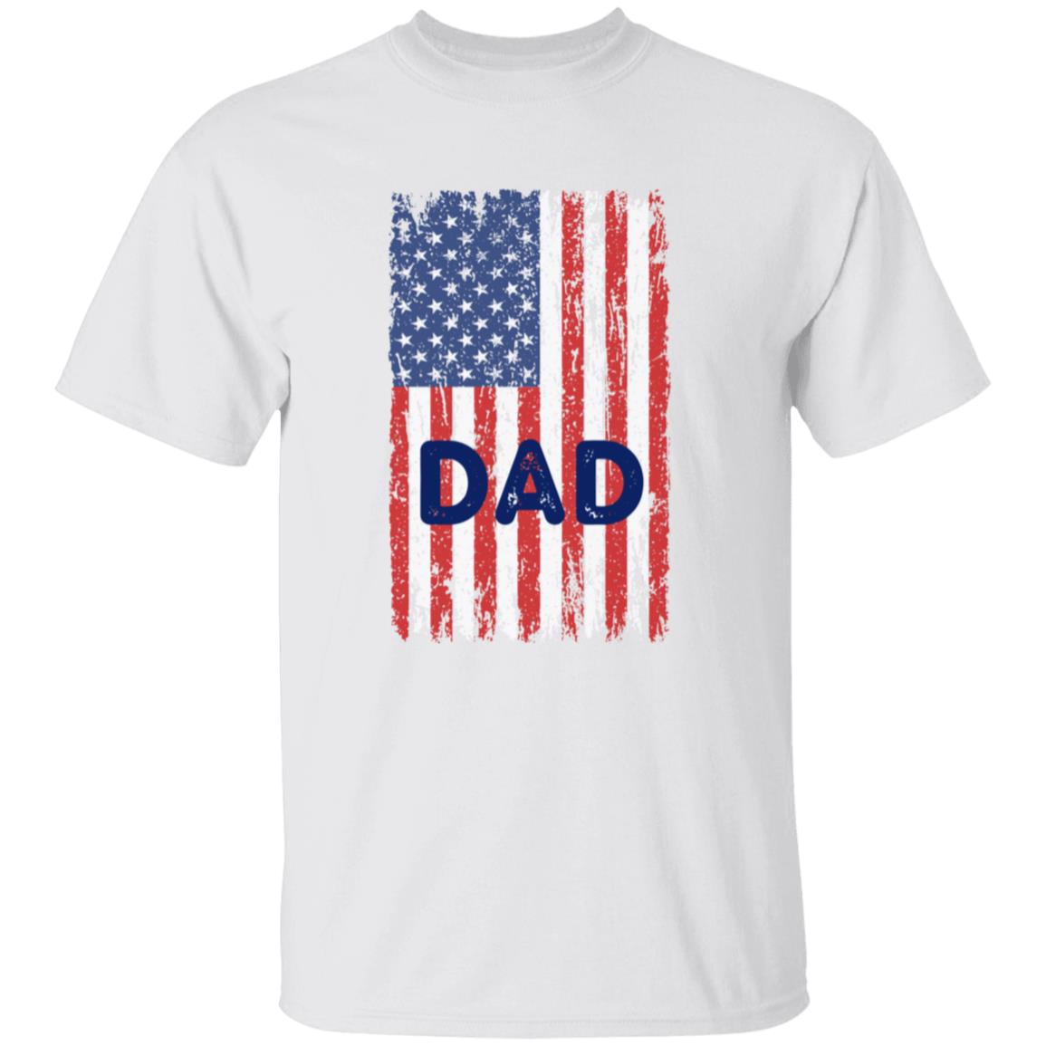 Dad American Flag 2 sided Tee Tshirt Men's Father's Day Gifts T-Shirts