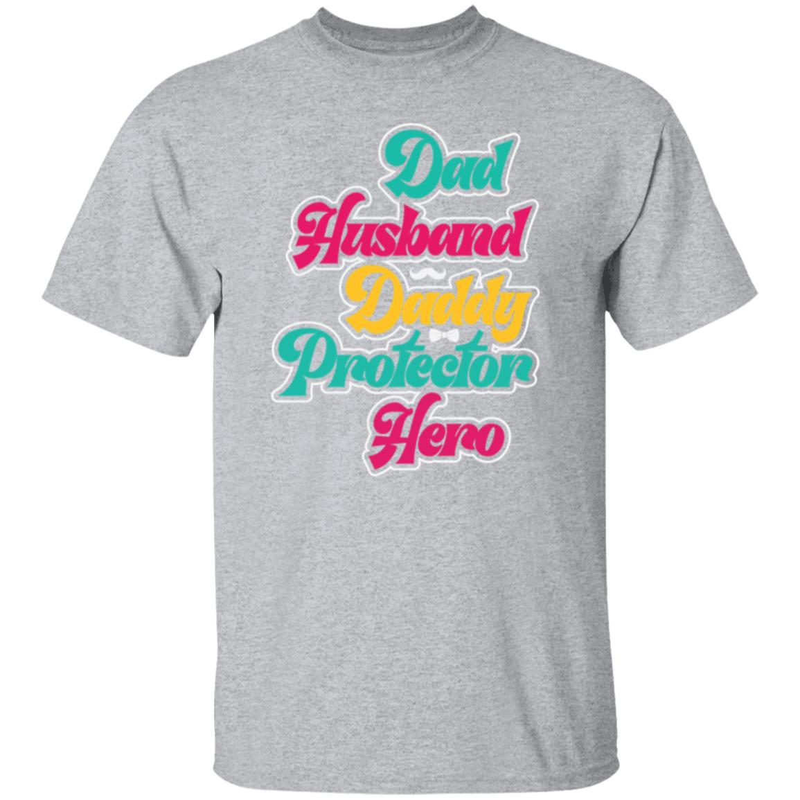 Vintage Dad Husband Daddy Protector Hero Tee Tshirt Men's Father's Day Gifts Unisex T-Shirts