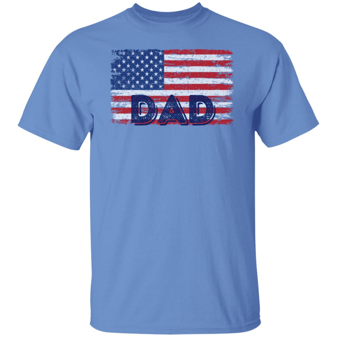 American Flag Dad Noun 2 Sided Tee Tshirt Men's Father's Day Gifts T-Shirts