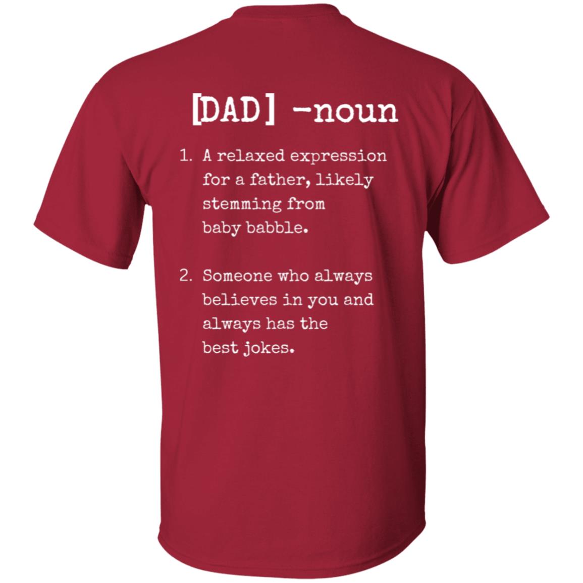 Dad American Flag with Noun on Back Side Tee Tshirt Men's Father's Day Gifts T-Shirts