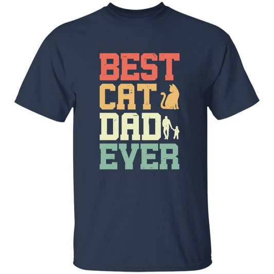 Vintage Best Cat Dad Ever Tee Tshirt Men's Father's Day Gifts Unisex T-Shirts