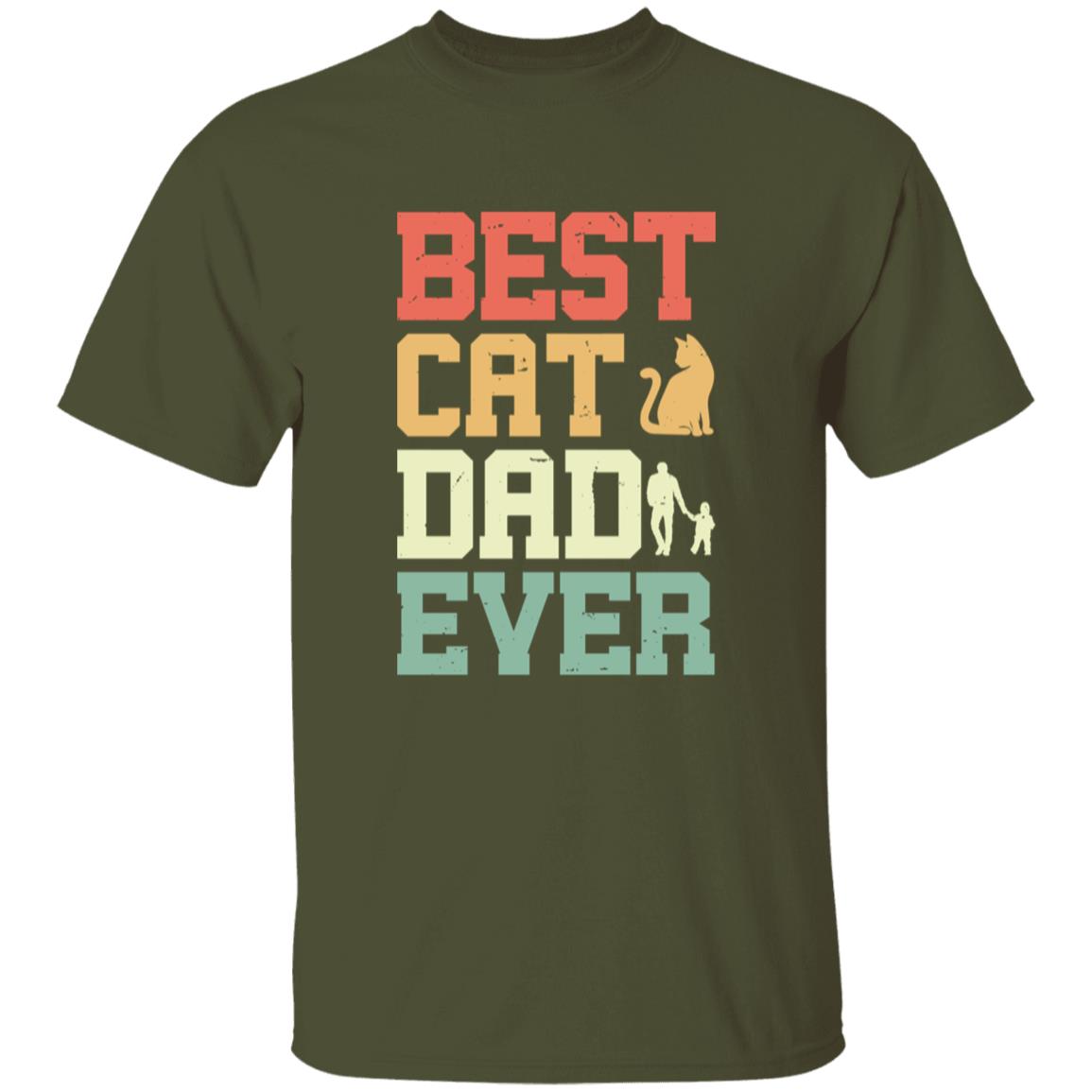 Vintage Best Cat Dad Ever Tee Tshirt Men's Father's Day Gifts Unisex T-Shirts