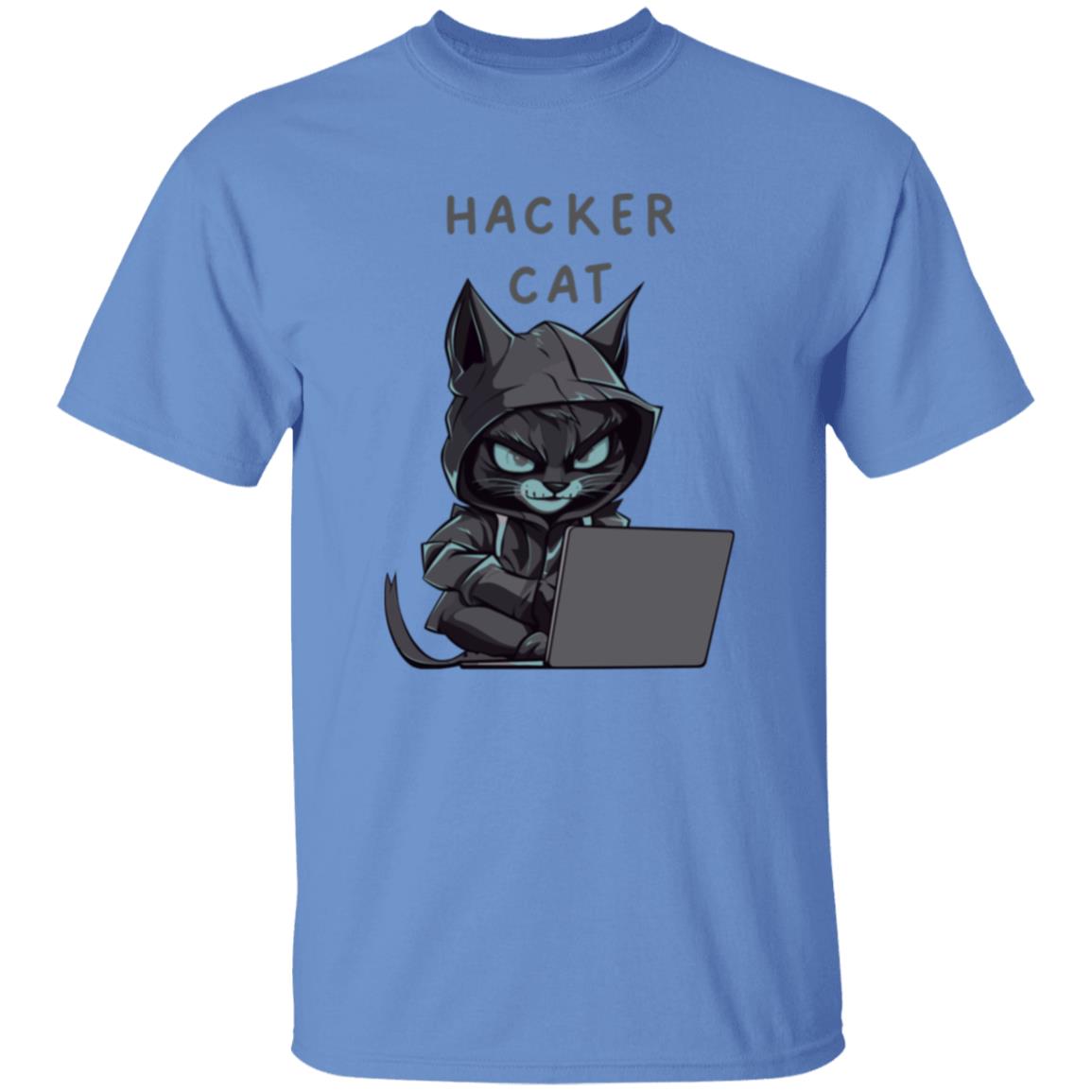 Hacker Cat Tee Dark Print Tshirt Men's Father's Day Gifts Unisex T-Shirts