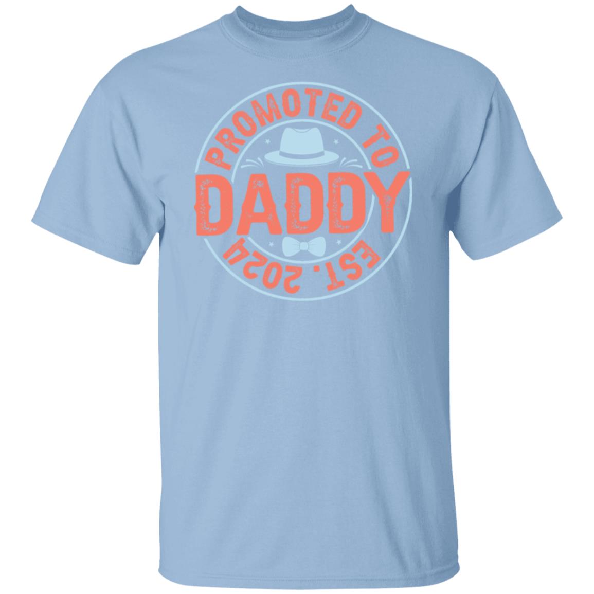 Promoted To Daddy Est 2024 Tee Tshirt Men's Father's Day Gifts Unisex T-Shirts