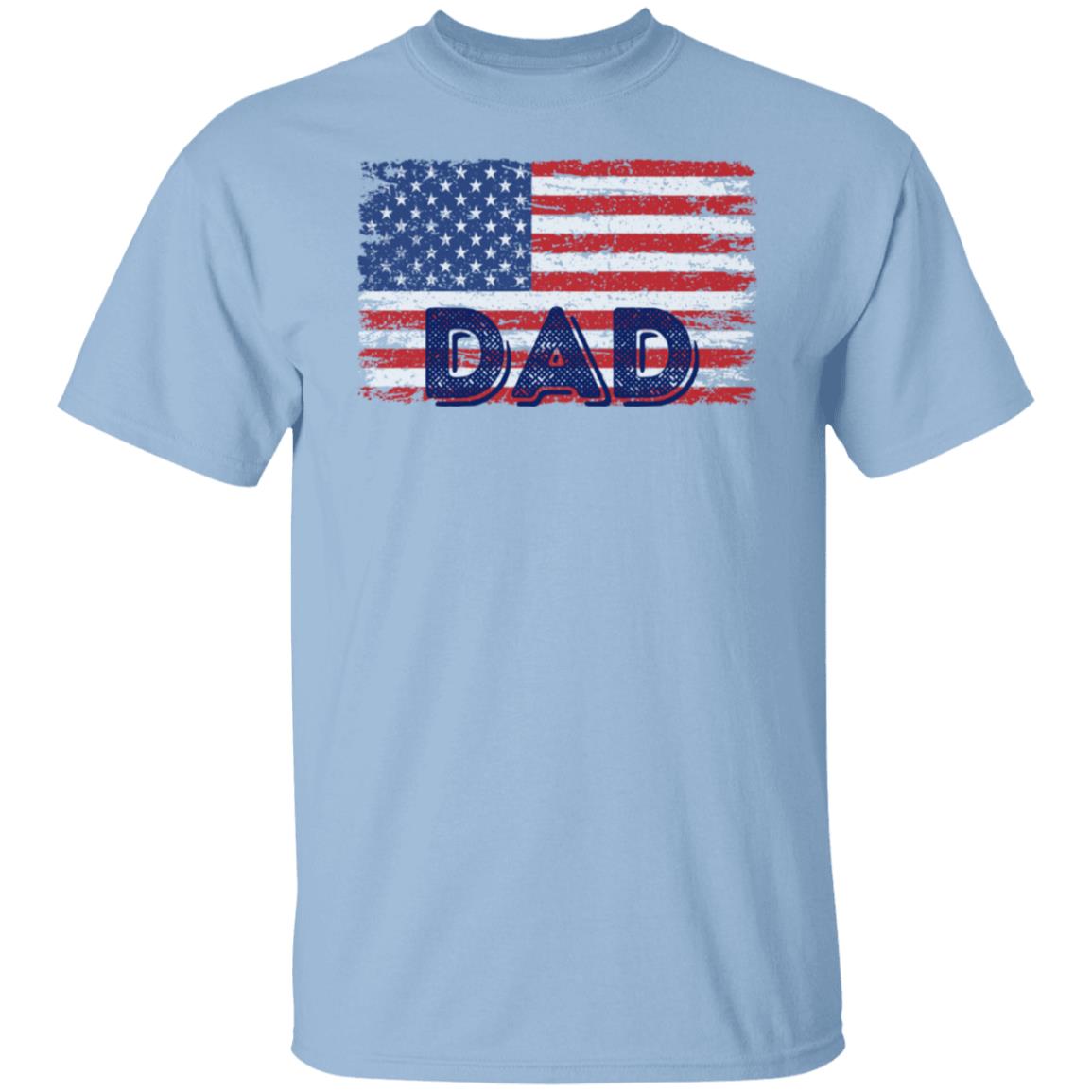 American Flag Dad Noun 2 Sided Tee Tshirt Men's Father's Day Gifts T-Shirts