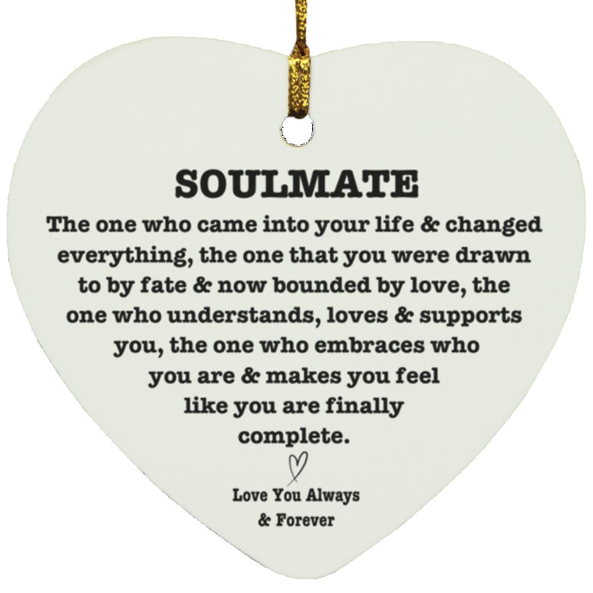 SOULMATE HEART SHAPED ORNAMENT-DESIGN 1