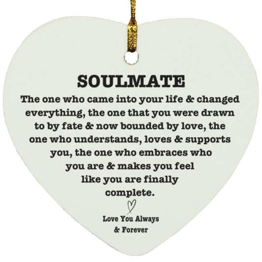 SOULMATE HEART SHAPED ORNAMENT-DESIGN 1