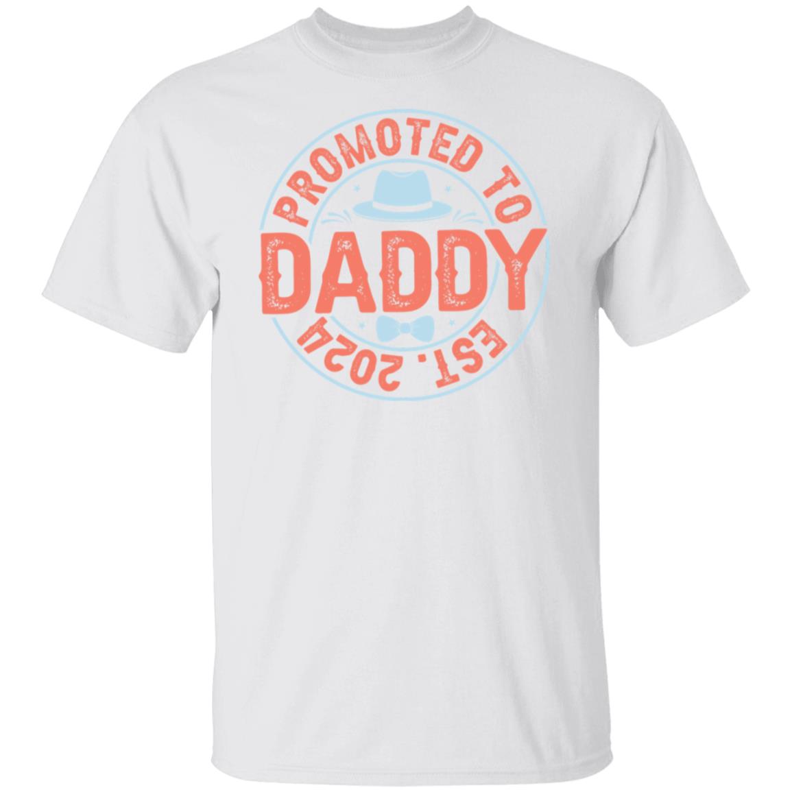 Promoted To Daddy Est 2024 Tee Tshirt Men's Father's Day Gifts Unisex T-Shirts