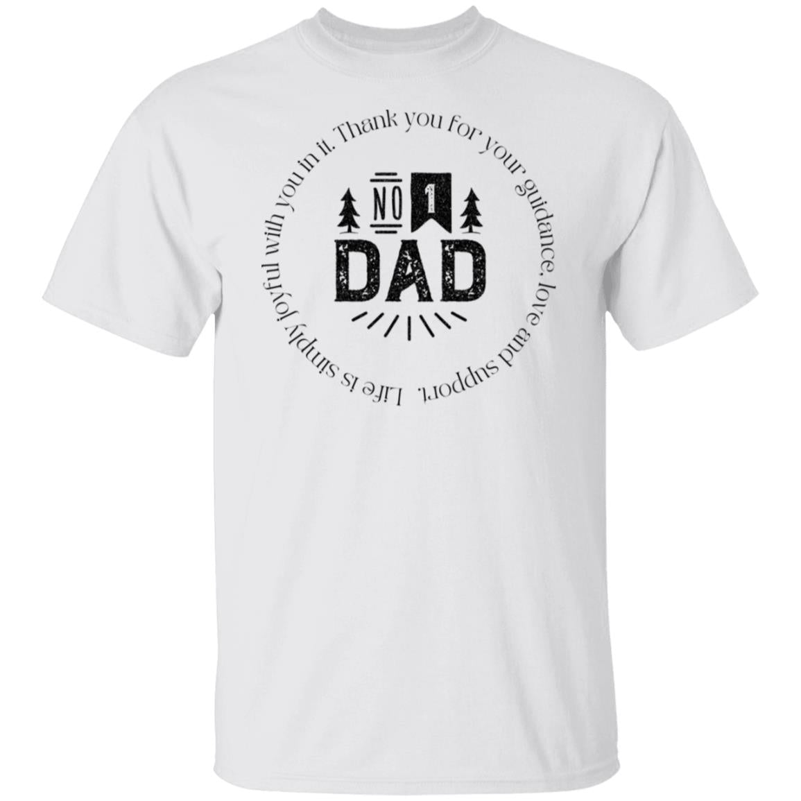 Number One Dad No 1 Dad Tshirt Father's Day Gift Light Colored T-Shirts