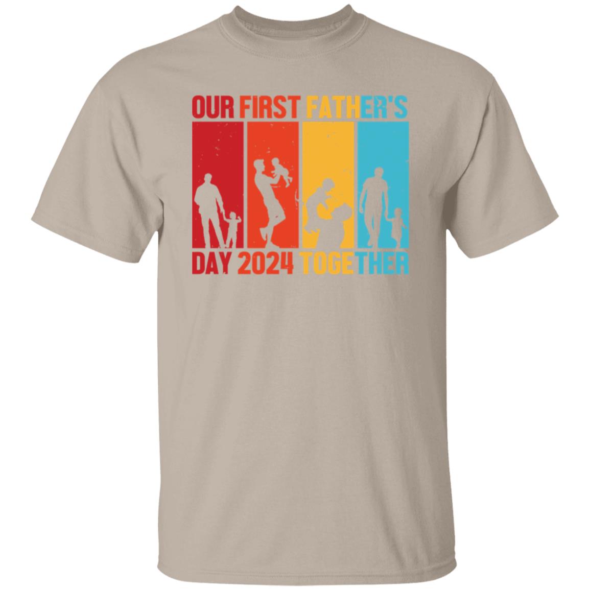 Vintage Our 1st father's day Together 2024 Tee Tshirt Men's Father's Day Gifts Unisex T-Shirts