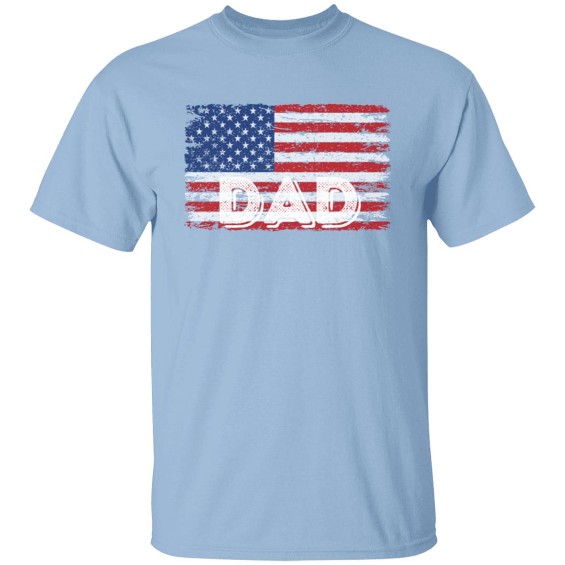 Dad American Flag with Noun on Back Side Tee Tshirt Men's Father's Day Gifts T-Shirts