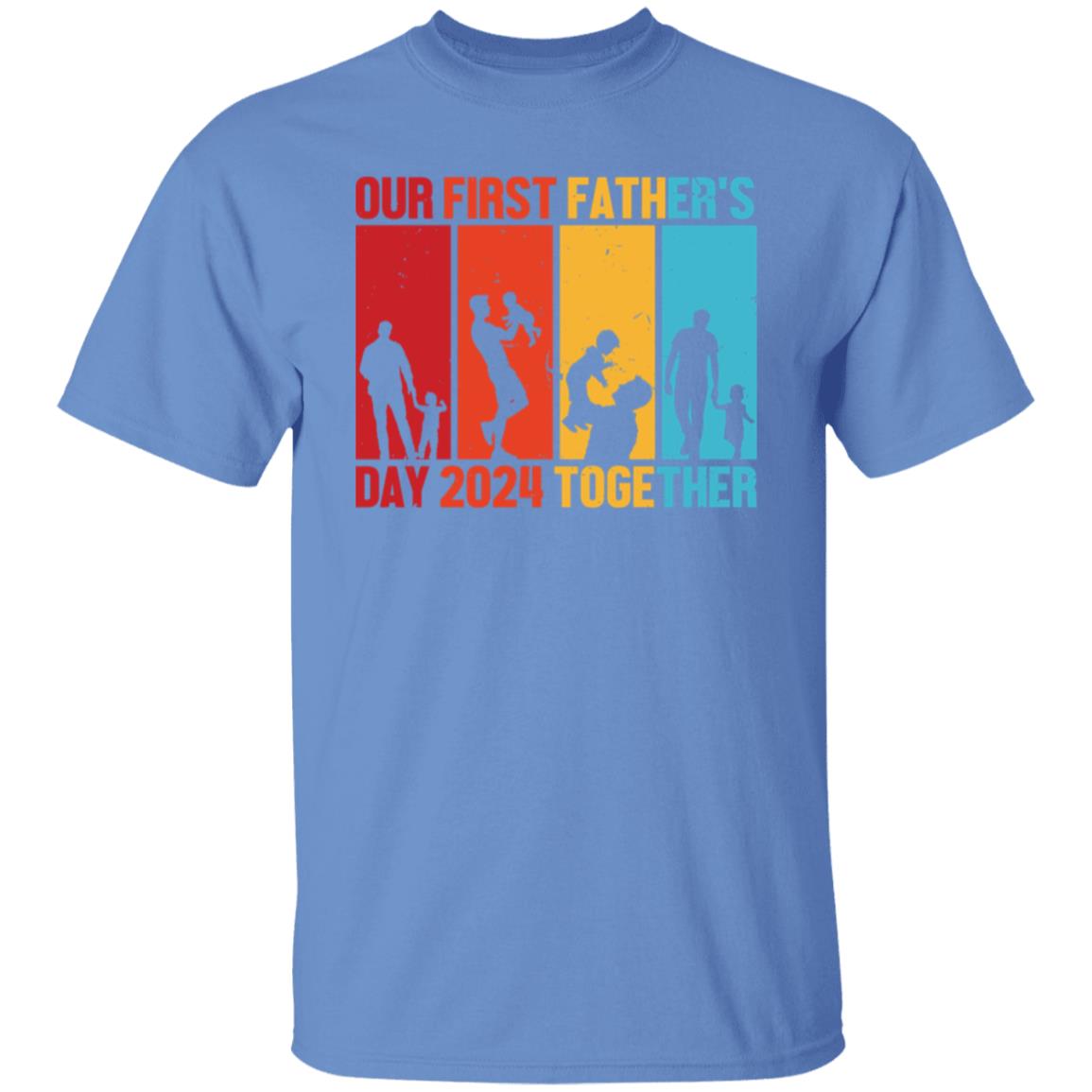 Vintage Our 1st father's day Together 2024 Tee Tshirt Men's Father's Day Gifts Unisex T-Shirts