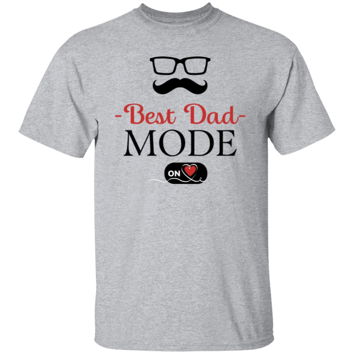 Best Dad Mode ON Mustache Tee Tshirt Men's Father's Day Gifts Unisex T-Shirts