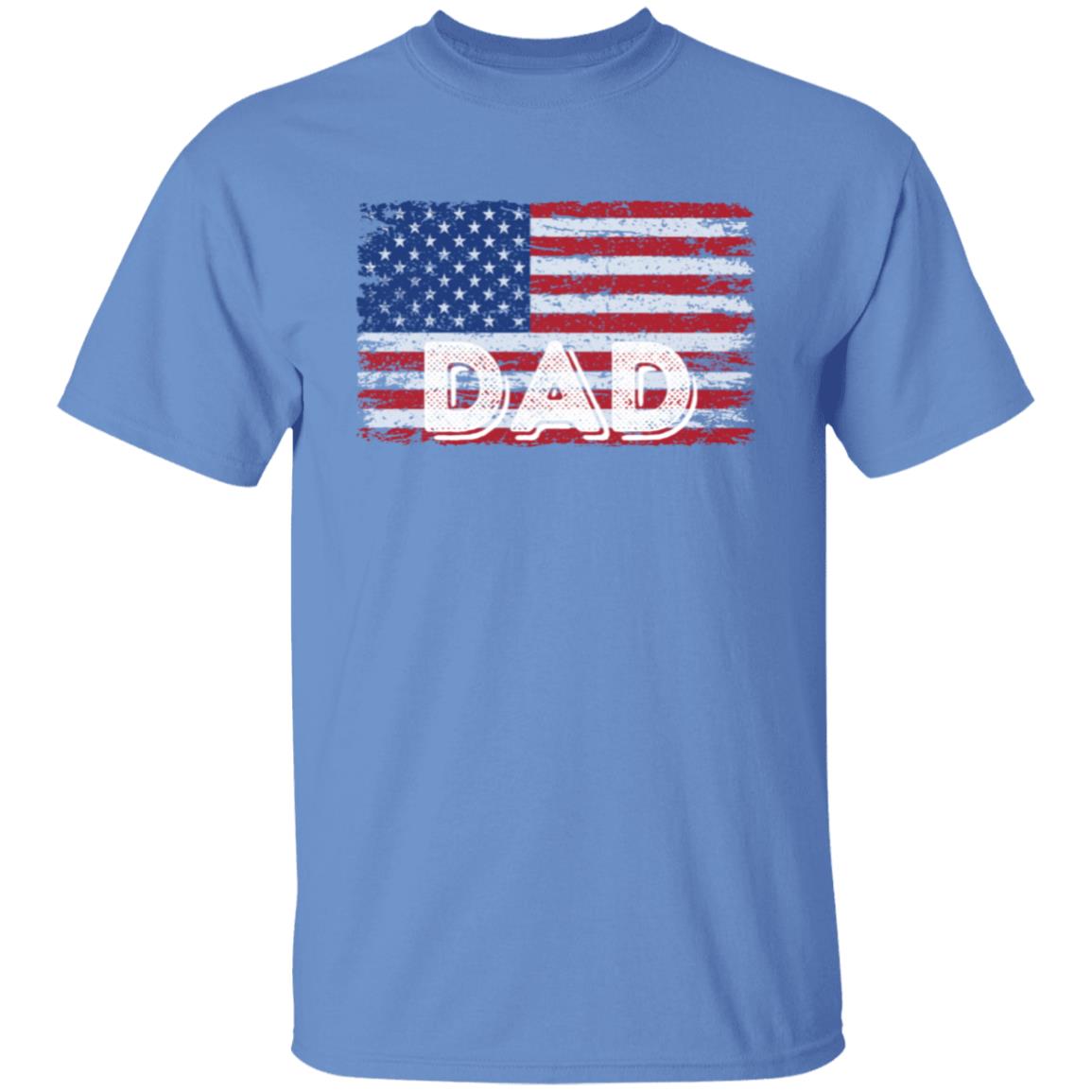 Dad American Flag with Noun on Back Side Tee Tshirt Men's Father's Day Gifts T-Shirts