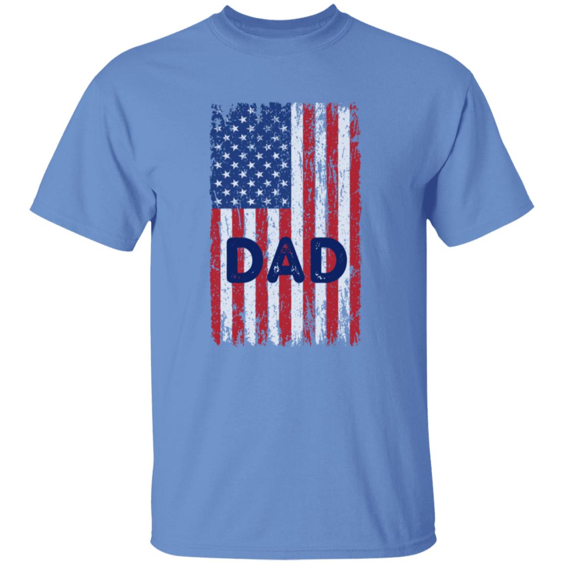 Dad American Flag 2 sided Tee Tshirt Men's Father's Day Gifts T-Shirts