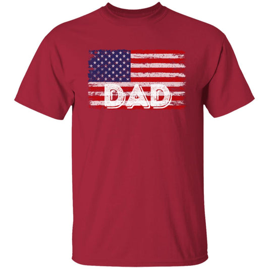 Dad American Flag with Noun on Back Side Tee Tshirt Men's Father's Day Gifts T-Shirts