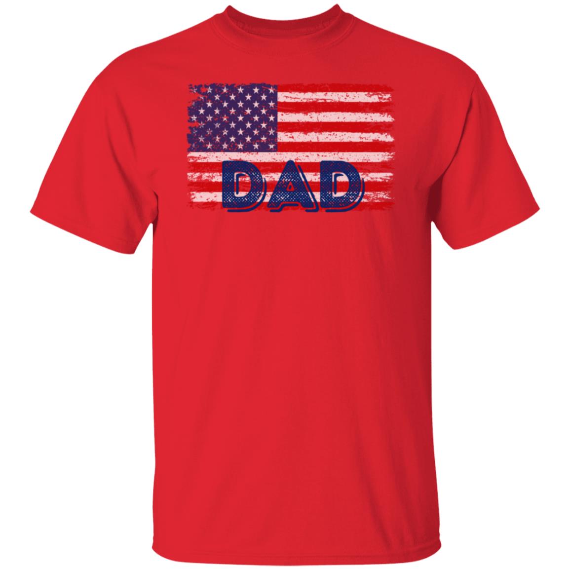 American Flag Dad Noun 2 Sided Tee Tshirt Men's Father's Day Gifts T-Shirts