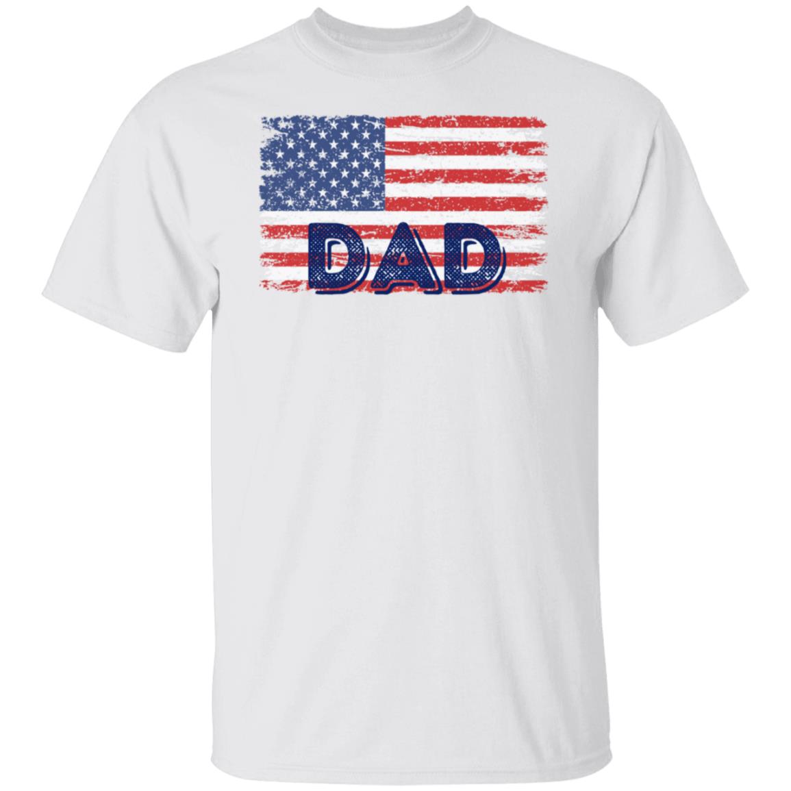 American Flag Dad Noun 2 Sided Tee Tshirt Men's Father's Day Gifts T-Shirts