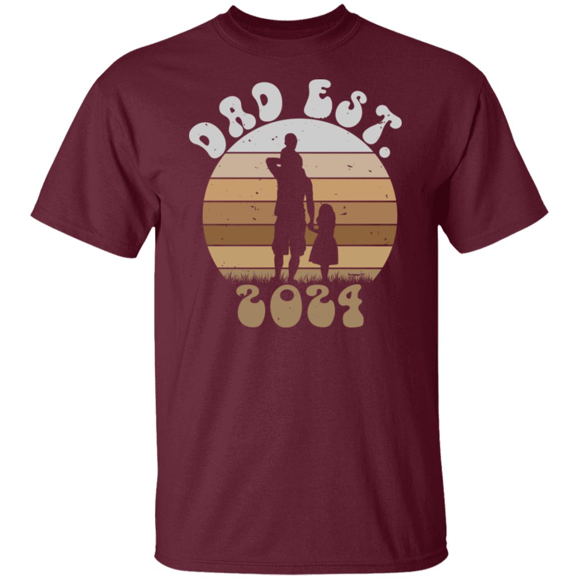 Dad Est 2024 Tee Tshirt Men's Father's Day Gifts Unisex T-Shirts