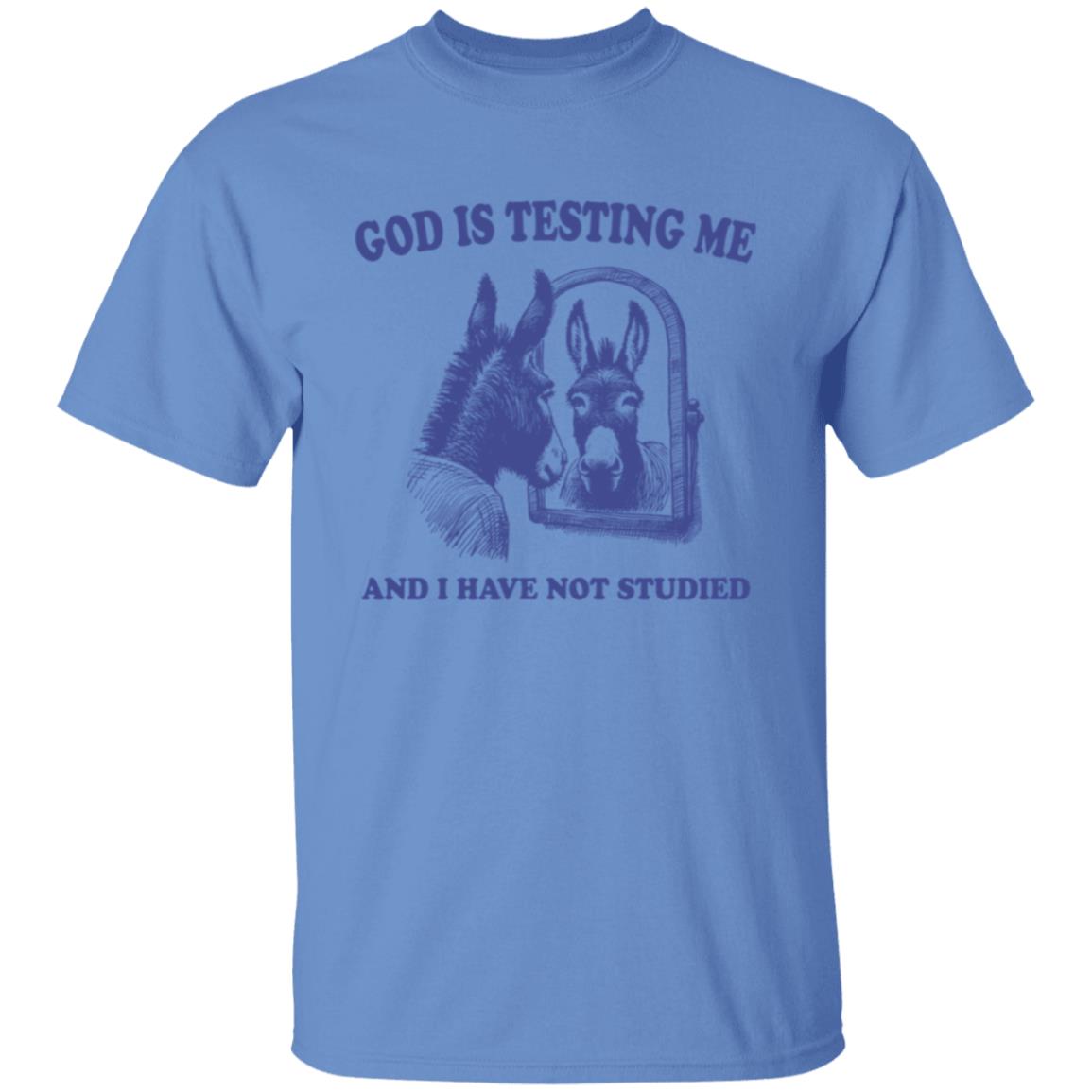 God is Testing Me And I Have Not Studied Violet Tee Tshirt Men's Women's Gifts Unisex T-Shirts