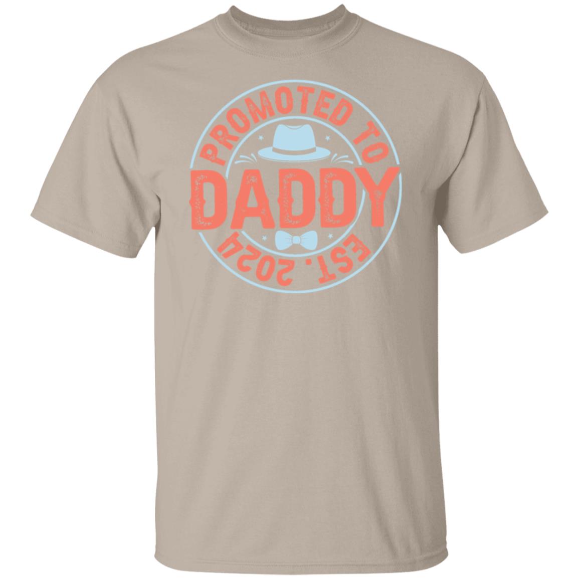 Promoted To Daddy Est 2024 Tee Tshirt Men's Father's Day Gifts Unisex T-Shirts