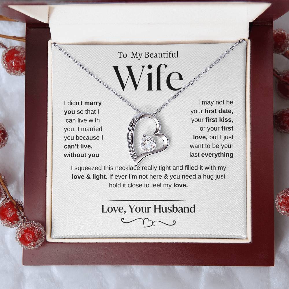 To my Beautiful Wife | From Husband | Forever Love Necklace