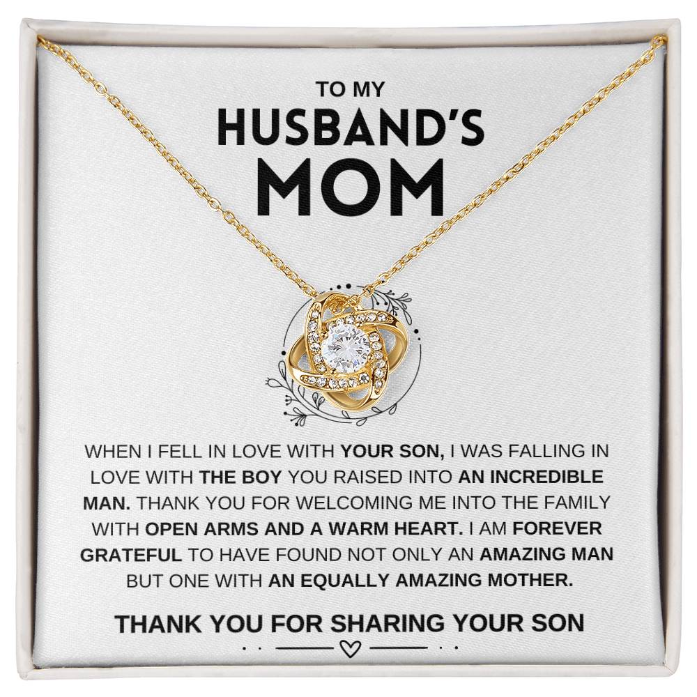 To My Husband's Mom | Love Knot Necklace | Anniversary | Wedding day | Mother's Day