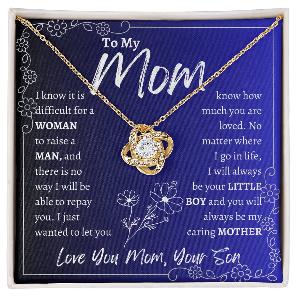 To My Mom From Son | Love Knot Necklace | Mother's Day Gift