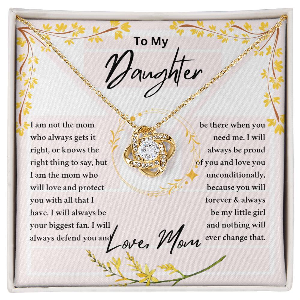 To my daughter | From Mom | Love Knot Necklace