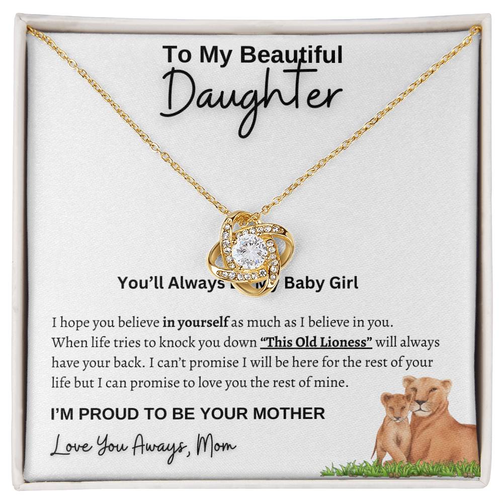 Lioness | To My Daughter | Love Knot Necklace