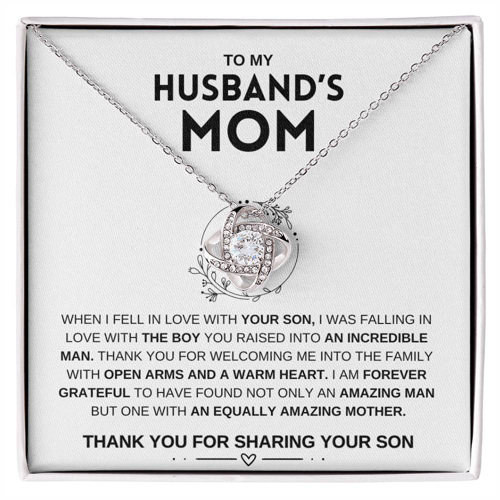 To My Husband's Mom | Love Knot Necklace | Anniversary | Wedding day | Mother's Day