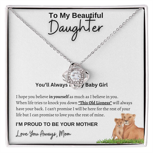 Lioness | To My Daughter | Love Knot Necklace