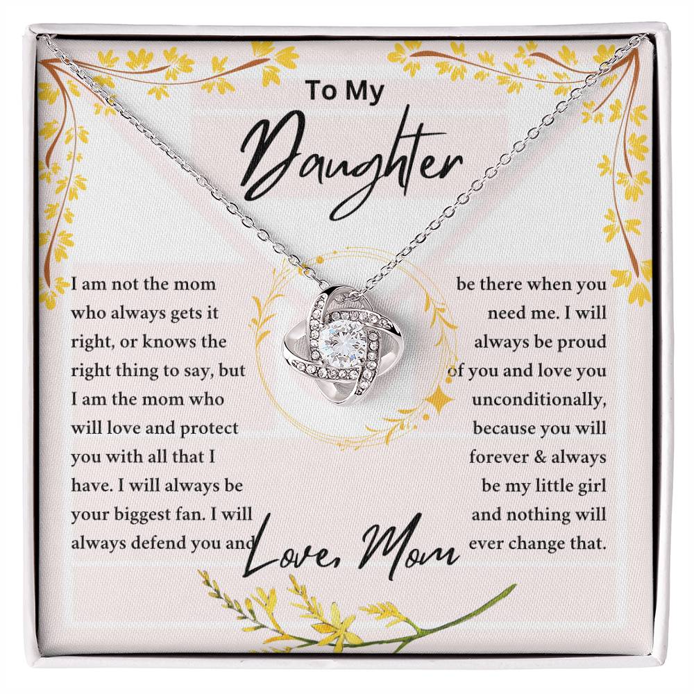 To my daughter | From Mom | Love Knot Necklace