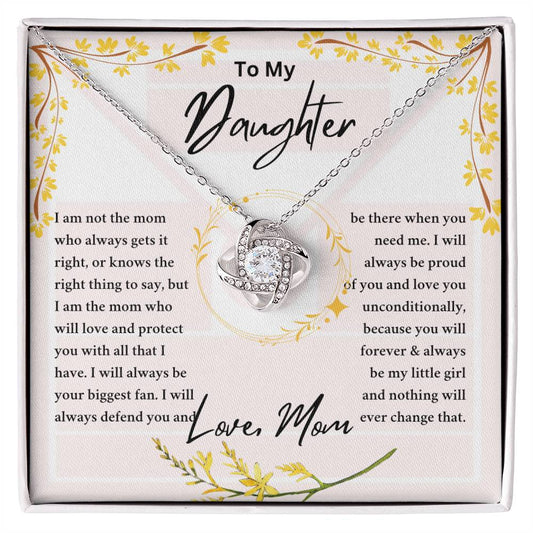 To my daughter | From Mom | Love Knot Necklace