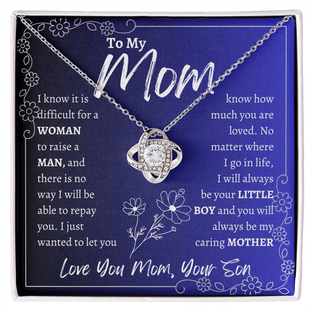 To My Mom From Son | Love Knot Necklace | Mother's Day Gift