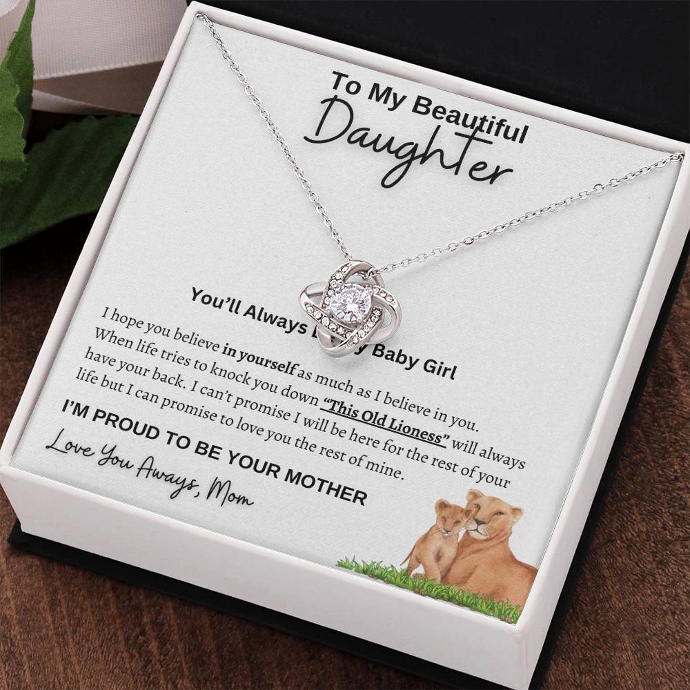 Lioness | To My Daughter | Love Knot Necklace