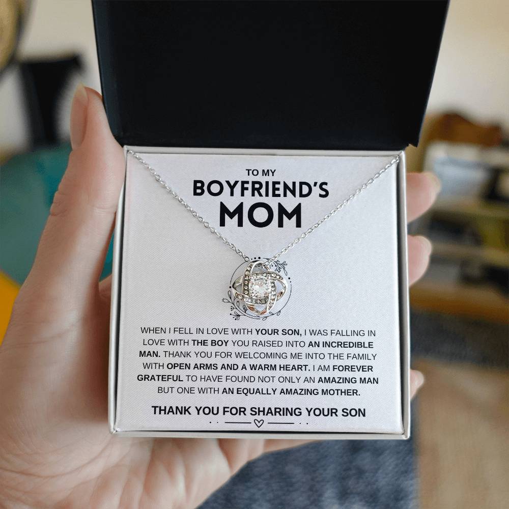 To My Boyfriend's Mom | Mother's Day Gift | Love Knot Necklace