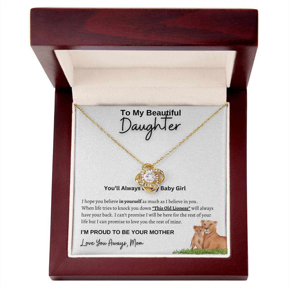 Lioness | To My Daughter | Love Knot Necklace