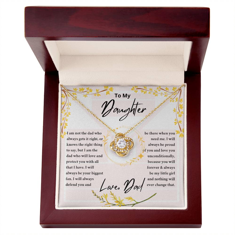 To my daughter | From Dad | Love Knot Necklace