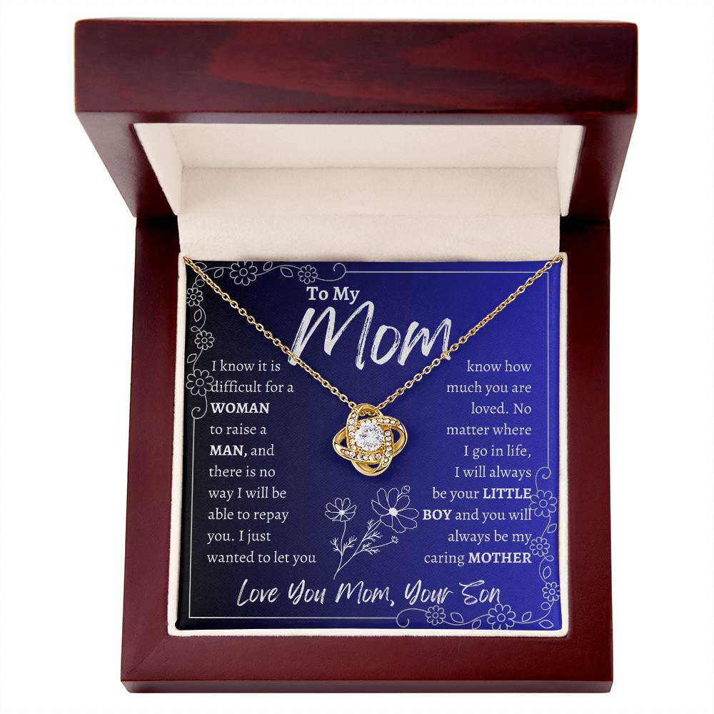 To My Mom From Son | Love Knot Necklace | Mother's Day Gift