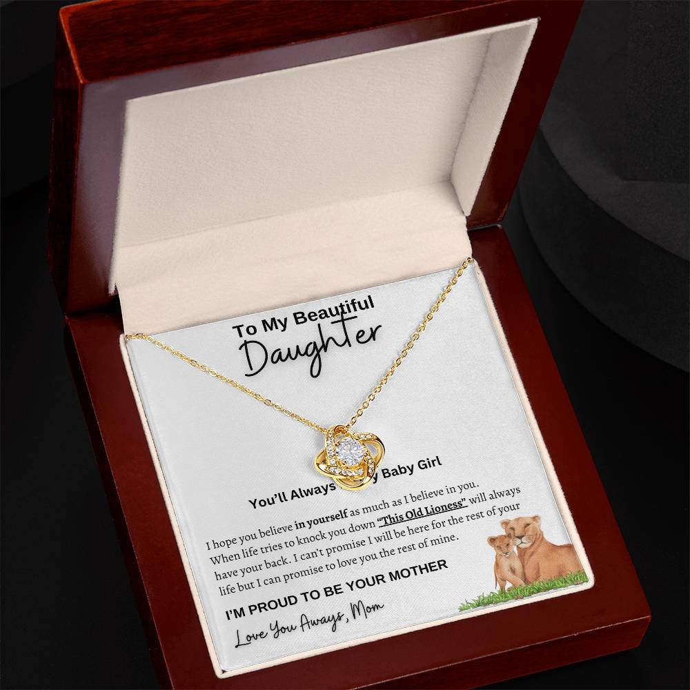 Lioness | To My Daughter | Love Knot Necklace