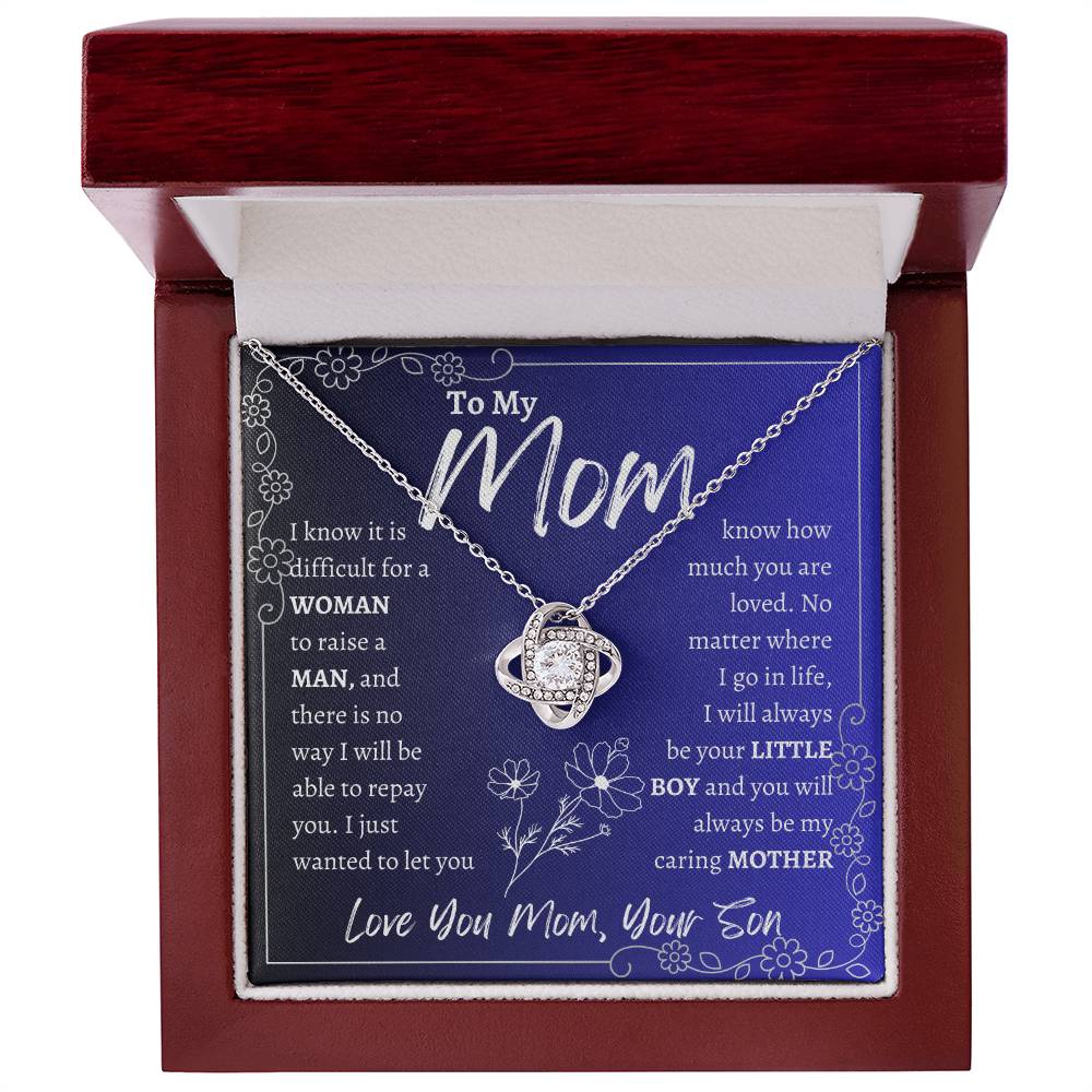 To My Mom From Son | Love Knot Necklace | Mother's Day Gift