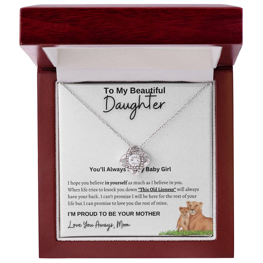 Lioness | To My Daughter | Love Knot Necklace